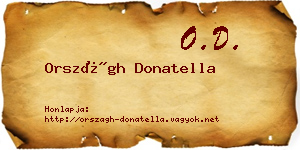 Országh Donatella névjegykártya