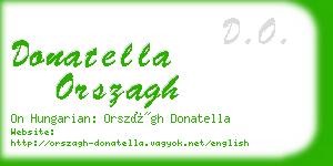 donatella orszagh business card